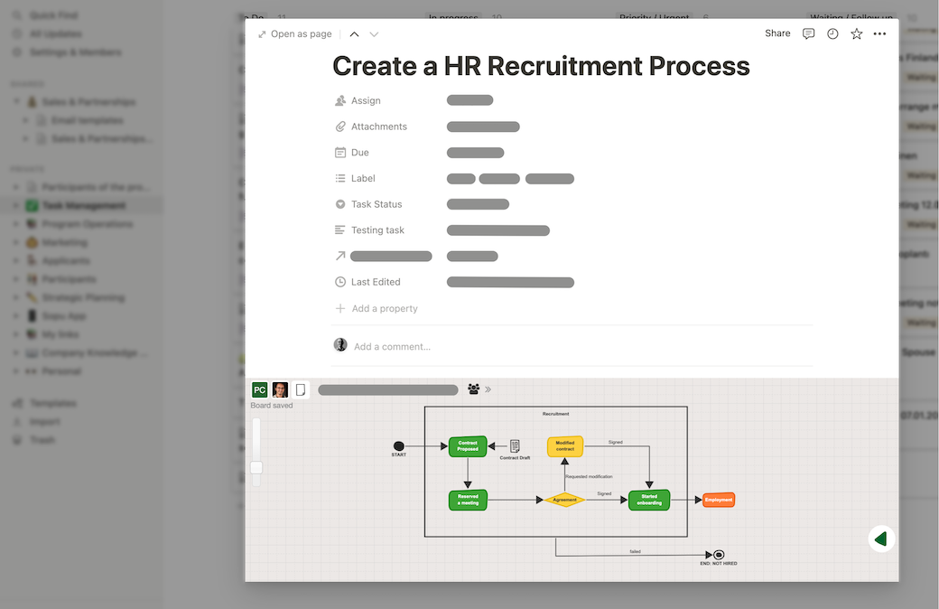 Using Sketchboard on Notion