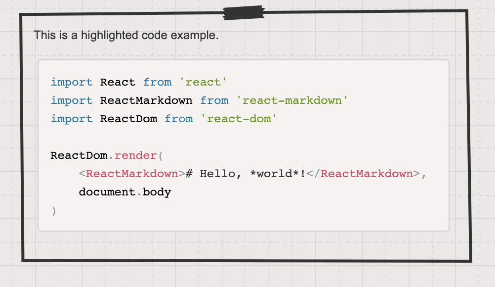 ReactJS Syntax Highlight Example