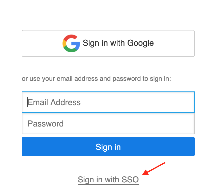 Sign in with SSO