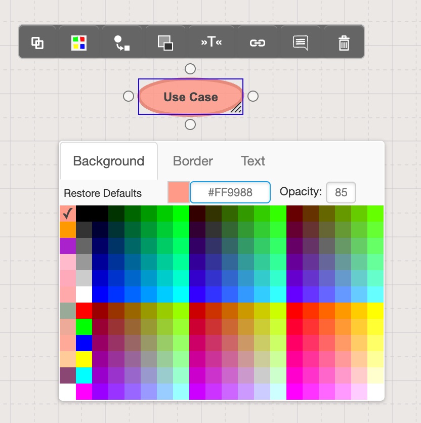 Apply custom color code with hex value on Sketchboard
