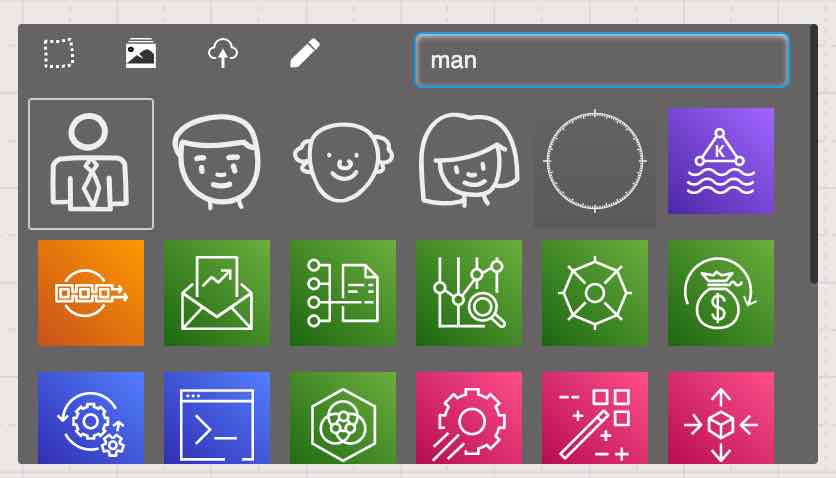 Search specific icons on Sketchboard