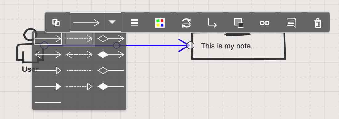 Change connector type in Sketchboard