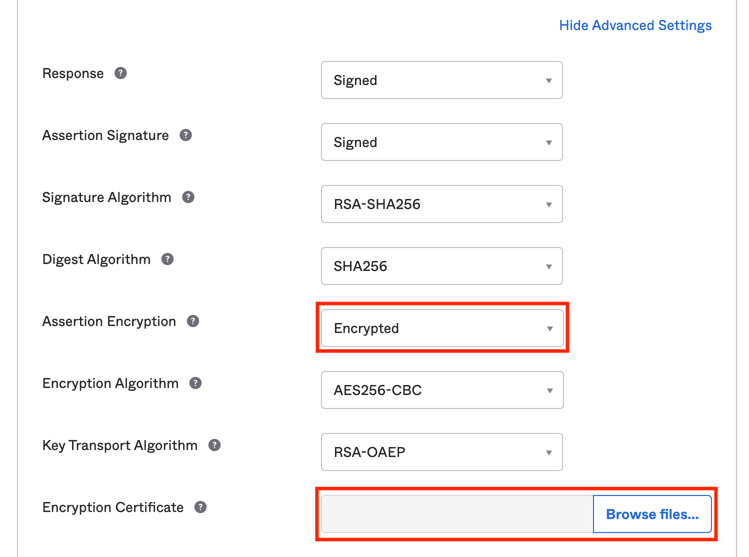 Okta SSO SAML Advanced Settings for Sketchboard