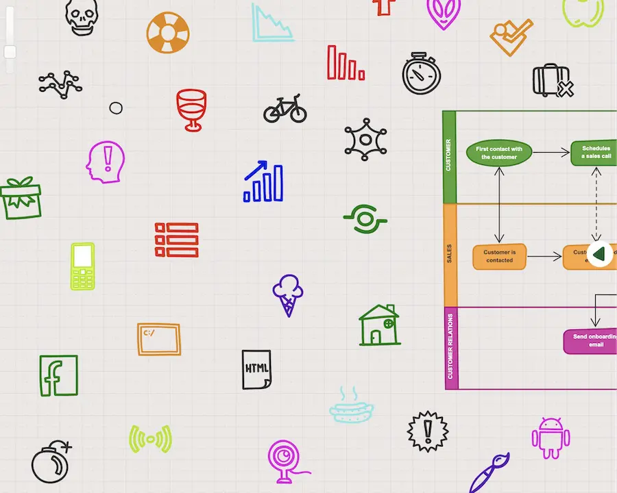 Sketchboard shapes and icons